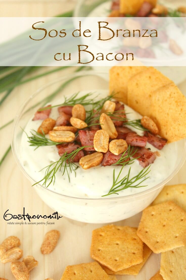 Acest aperitiv de sos de branza cu bacon afumat este ideal pentru petreceri!